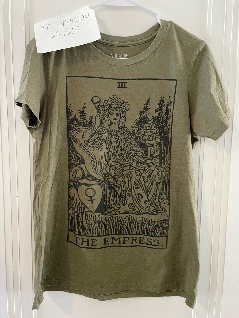 Rise 'The Empress' Tarot Graphic Tee - Olive Green